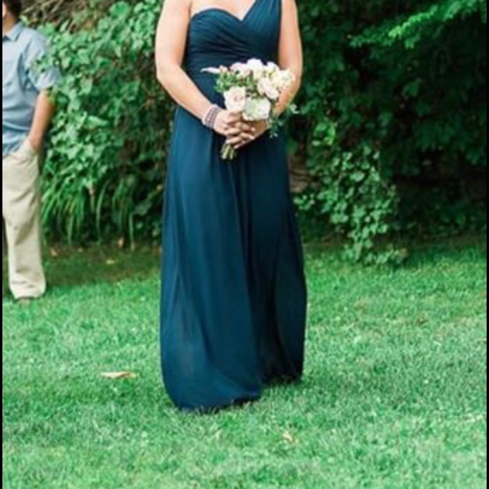 One Shoulder Bill Levkoff Bridesmaid Dress